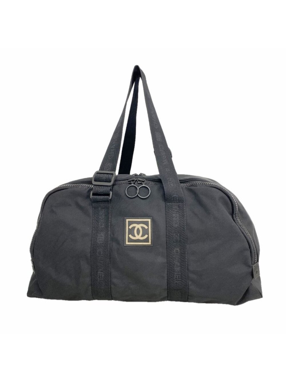 Chanel Boston Bag Sports Nylon Black